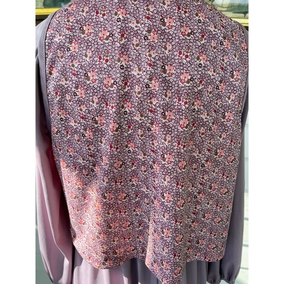 Vintage 1970s Sears Dress with Vest Mauve Poly knit Size 18 - Picture 5 of 16